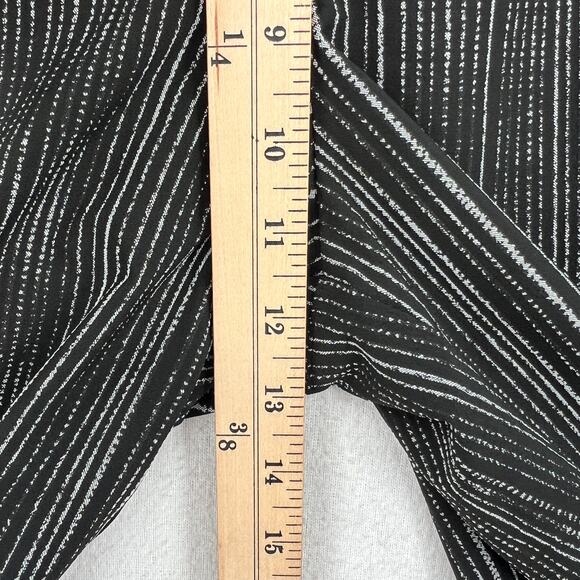 ATHLETA Arrival Pants Womens 4 Black Amara Stripe Drawstring High Rise Cropped - Picture 16 of 16